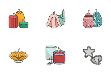 Candles Making Icon Pack