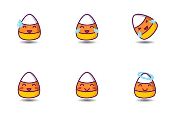 Candy Corn Emoji Icon Pack