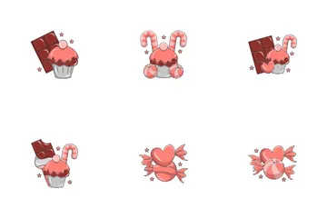 Candy Illustration Style Icon Pack