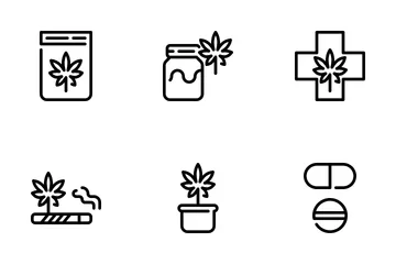 Cannabis And Medical Icon Pack