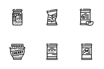 Canned Food Nutrition Icon Pack