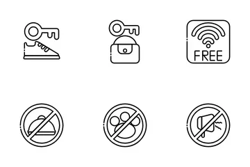 Capsule Hotel Icon Pack