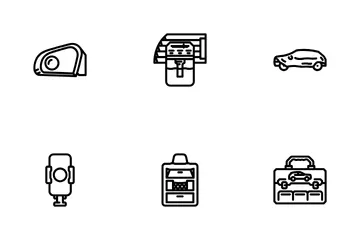Car Accessories Floor Mats Seat Icon Pack