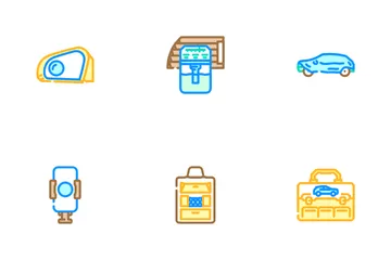 Car Accessories Floor Mats Seat Icon Pack