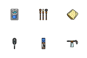 Car Care Detailing Wash Icon Pack