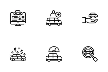 Car Dealership Shop Icon Pack