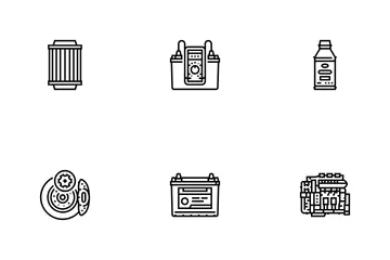 Car Mechanic Repair Service Icon Pack