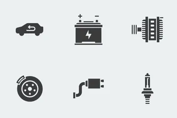 Car Parts And Accessories Icon Pack