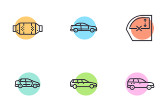 Car Parts And Accessories Icon Pack