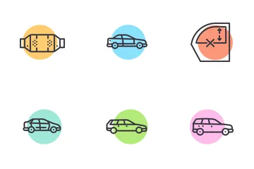 Car Parts And Accessories Icon Pack