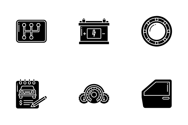 Free Vectors  Car supplies icon collection