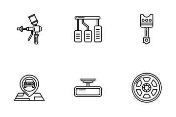 Car Parts And Service Icon Pack