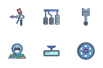 Car Parts And Service Icon Pack