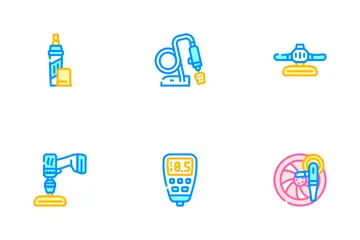 Car Polishing Tool Icon Pack