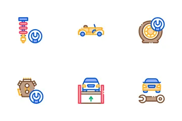 Car Restoration Repair Icon Pack