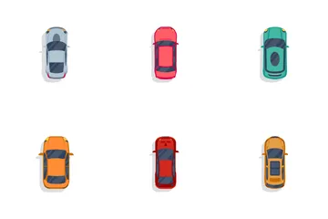 Car's Bird View Icon Pack