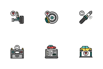 Car Service Garage Icon Pack