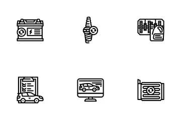 Car Service Technical Maintenance Icon Pack