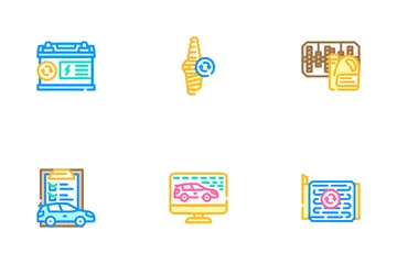 Car Service Technical Maintenance Icon Pack