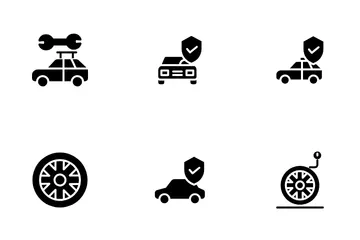 Car Services - Glyph Icon Pack