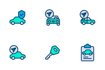 Car Services - Lineal Color Icon Pack