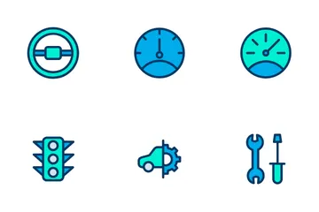 Car Services - Lineal Color Icon Pack
