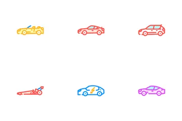 Car Transport Different Body Type Icon Pack
