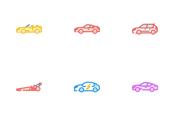 Car Transport Different Body Type Icon Pack