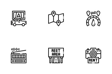 Car Trips Icon Pack