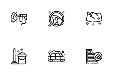 Car Wash Auto Service Icon Pack