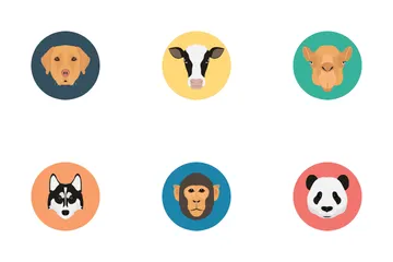 Caras de animais Pacote de Ícones