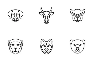 Caras de animales Paquete de Iconos