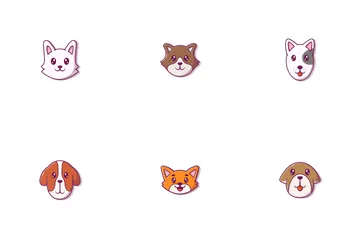 Caras de mascotas Paquete de Iconos