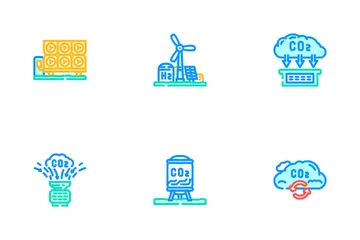 Carbon Capture Sequestration Icon Pack