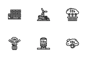 Carbon Capture Sequestration Icon Pack