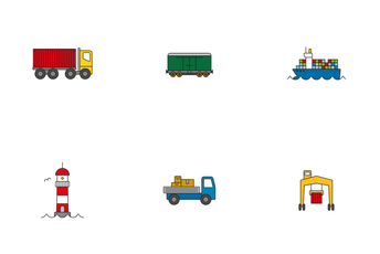 Cargo And Logistics Icon Pack