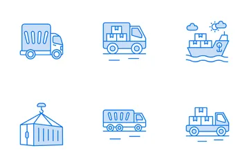 Cargo And Vehicle Icon Pack