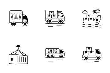 Cargo And Vehicle Icon Pack