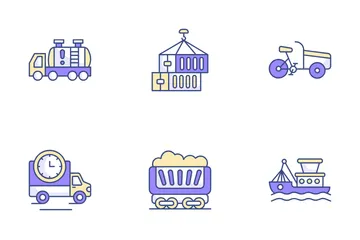 Cargo And Vehicle Icon Pack