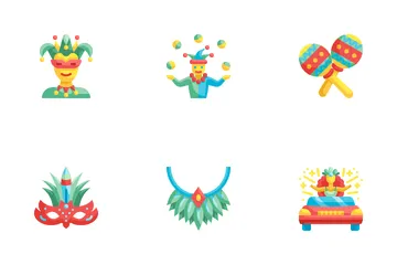 Carnaval Brasileiro Pacote de Ícones