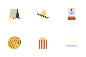 Carnival And Food Festival Icon Pack