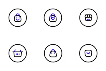 Carrinho de compras Pacote de Ícones