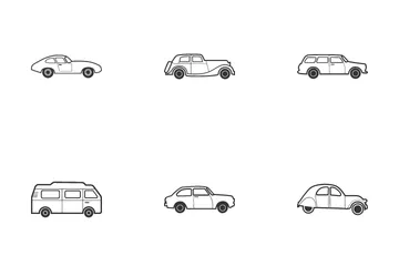 Carro clássico e retrô Pacote de Ícones