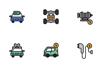 Carro elétrico Icon Pack