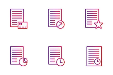 Carta de negócios Pacote de Ícones