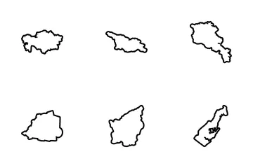 Carte des pays européens Pack d'Icônes