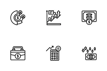 Carteira de Investimentos Pacote de Ícones