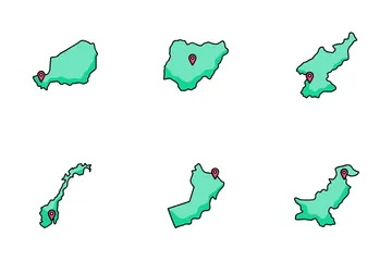 Cartes de pays Pack d'Icônes