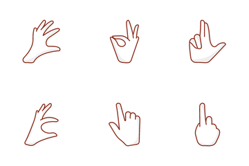 Cartoon Hands Icon Pack