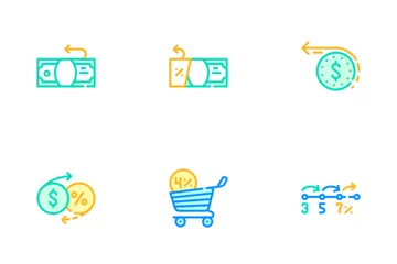 Cashback Money Service Icon Pack